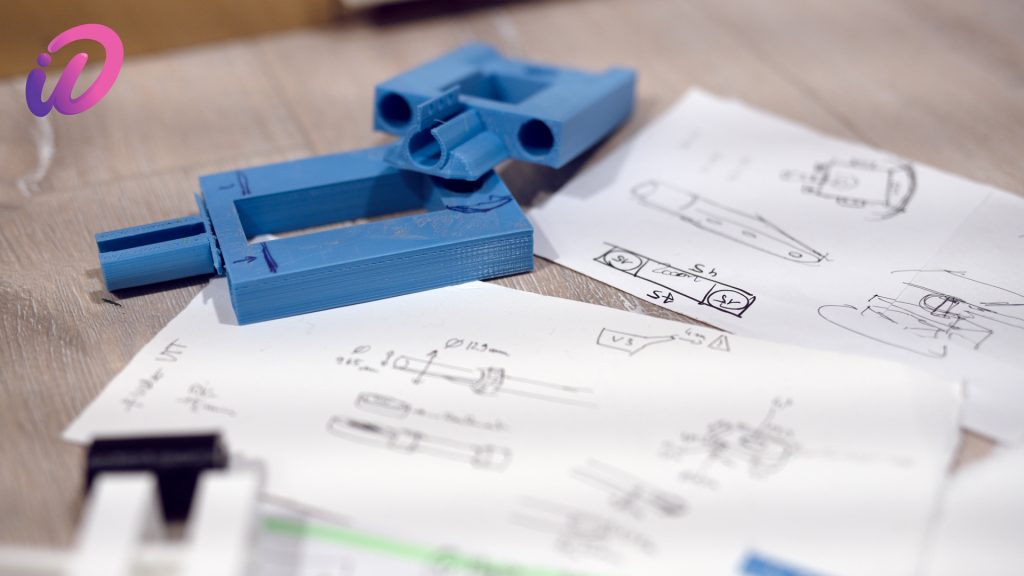 Pièces impression 3d du prototype à packshot