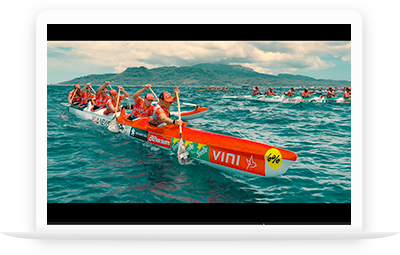 Pirogue de compétition en polynésie